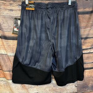 AND1 Men's Small Active Dribbling Basketball Shorts Gray Black Sports Athletic